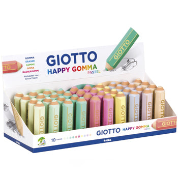 Borracha Happy Gomma Giotto Cores Pastel Cx Expositor 1un