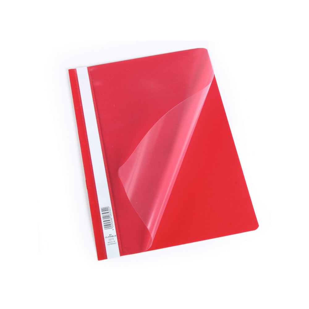 Classificador Capa Transparente Vermelho Durable 257303 1un