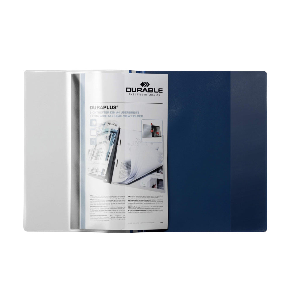 Classificador Capa Transparente Azul A4+ Durable Duraplus