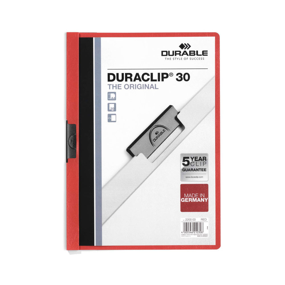 Classificador Clip Lateral Durable 2200 Vermelho