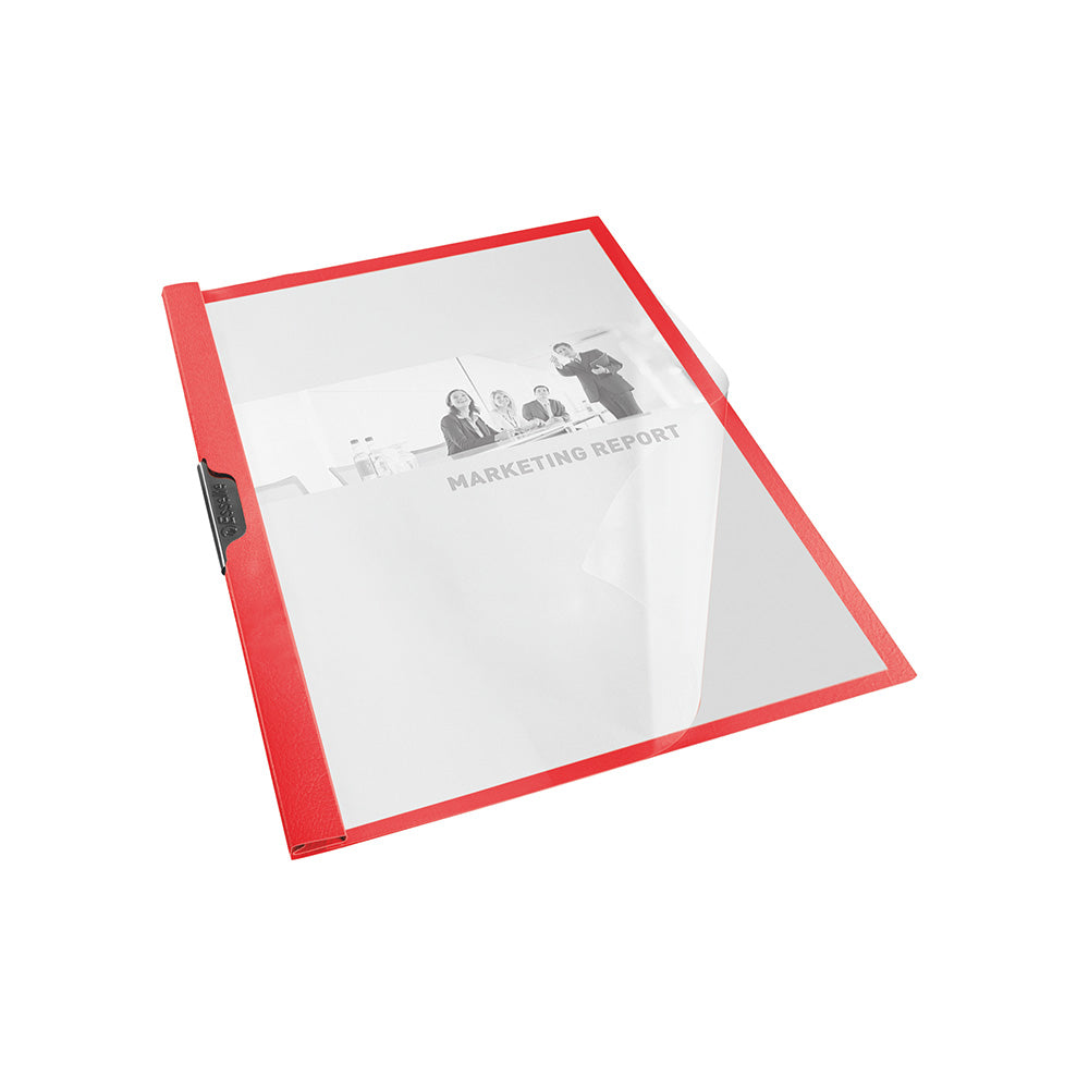 Classificador Clip Lateral 3mm 30 Folhas Esselte Vermelho