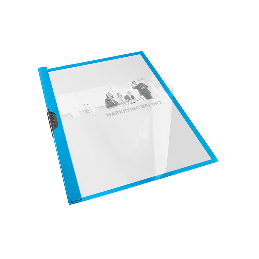 Classificador Clip Lateral 3mm 30 Folhas Esselte Azul