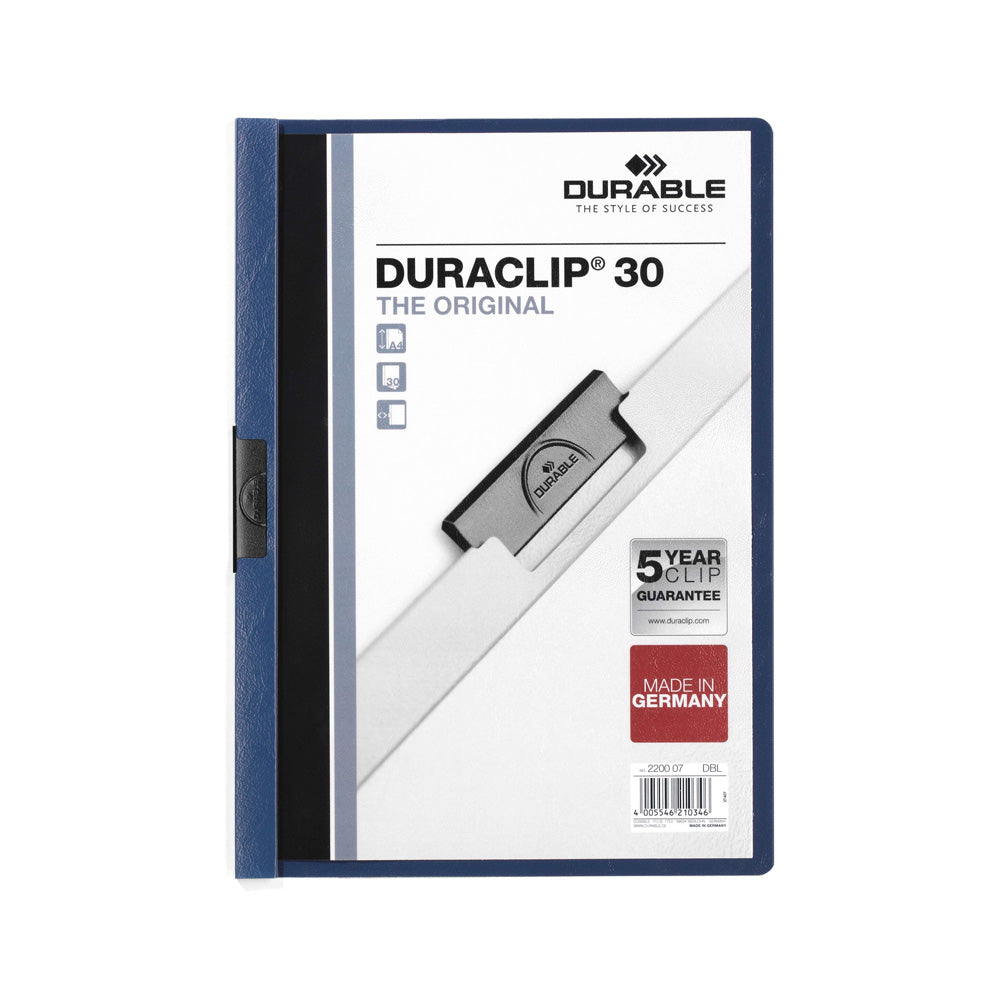 Classificador Clip Lateral Durable 2200 Azul Escuro