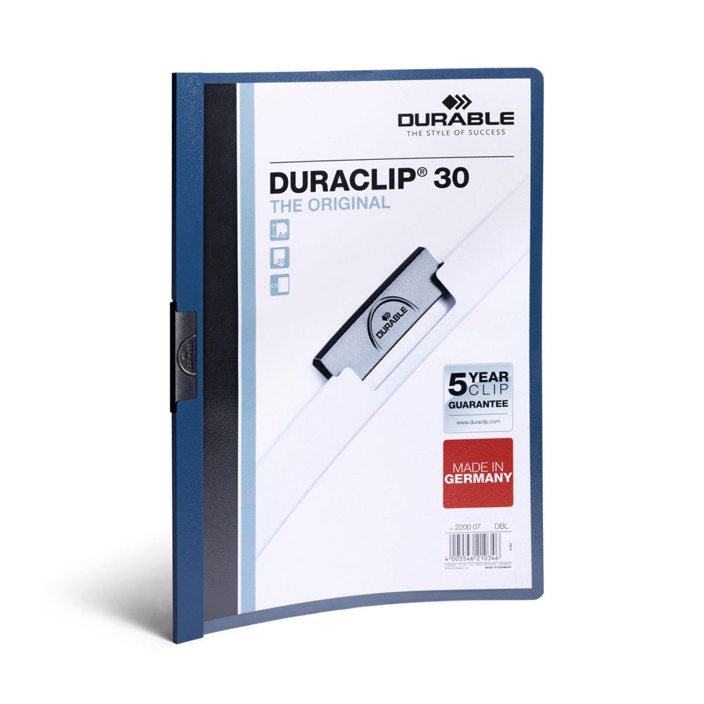 Classificador Clip Lateral Durable 2200 Azul Escuro