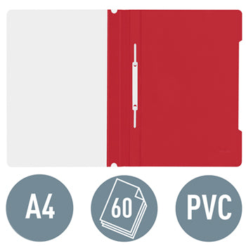 Classificador Capa Transparente Vermelho Leitz 4191 25un