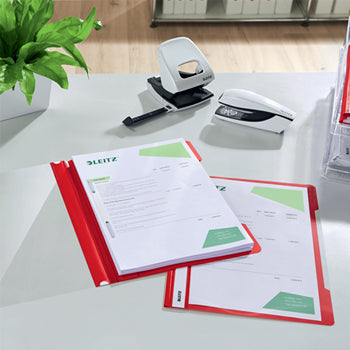 Classificador Capa Transparente Vermelho Leitz 4191 25un