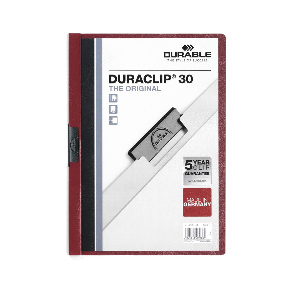 Classificador Clip Lateral Durable 2200 Bordeaux