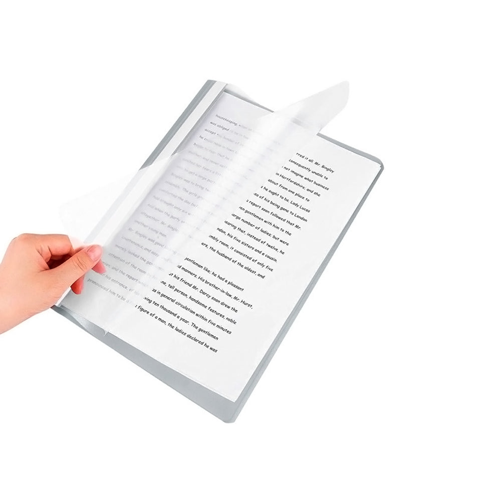 Classificador Capa Transparente Cinza 10un