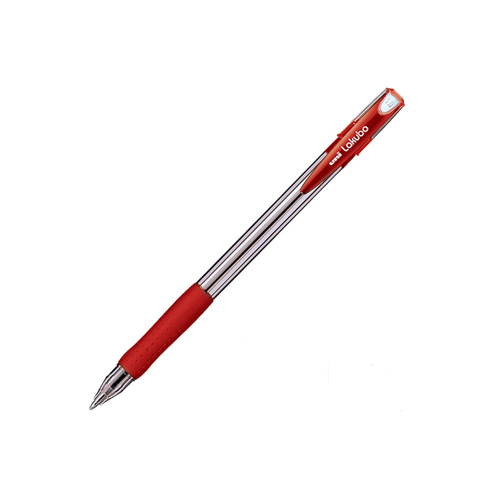 Esferográfica Uni Lakubo SG100 RuberGrip Vermelho 1mm 12un