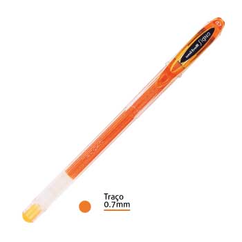 Esferográfica Gel Uni Signo UM120 Laranja 0,7mm 1un