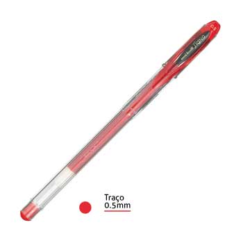 Esferográfica Gel Uni Signo UM120 Vermelho 0,5mm 1un