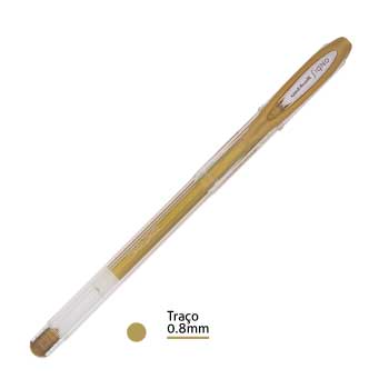 Esferográfica Gel Uni Signo UM120NM Ouro 0,8mm 1un