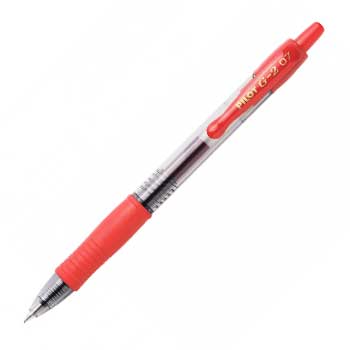 Esferográfica Gel Pilot G-2 Retrátil Vermelho 0,7mm 1un