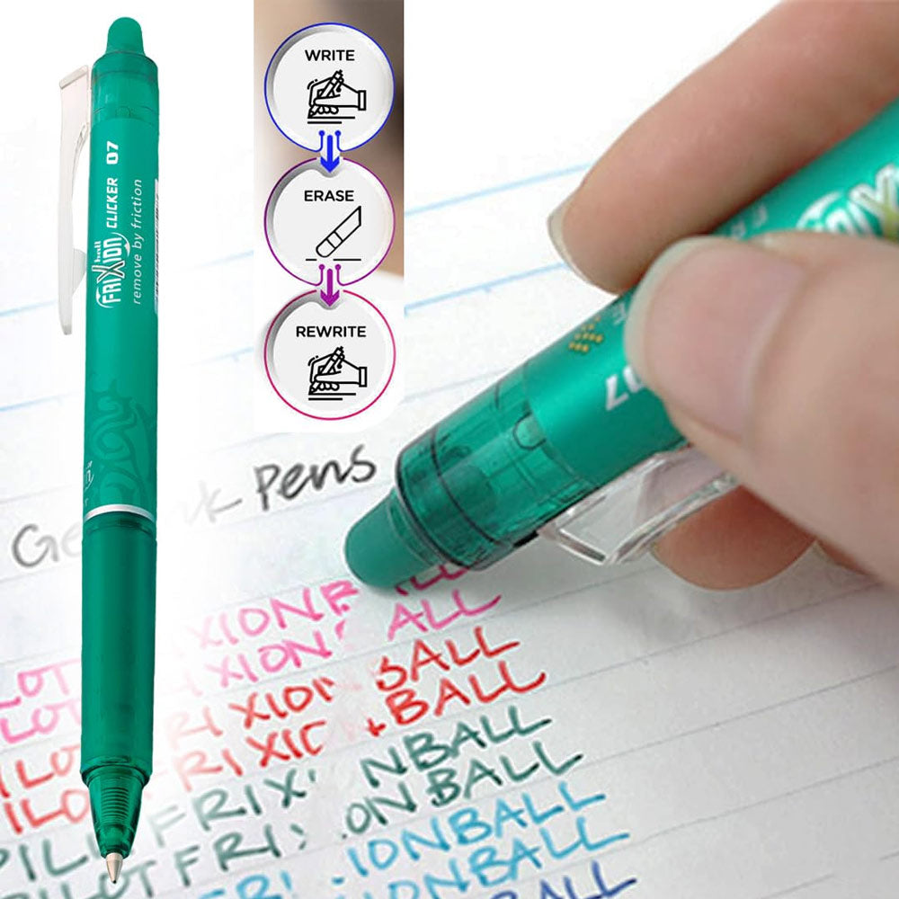 Esferográfica Gel Pilot Frixion Ball Clicker Verde 0,7mm 1un