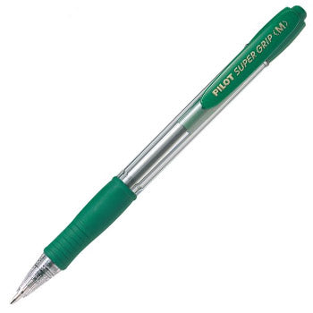 Esferográfica Pilot Super Grip M Retrátil Verde 1mm 1un