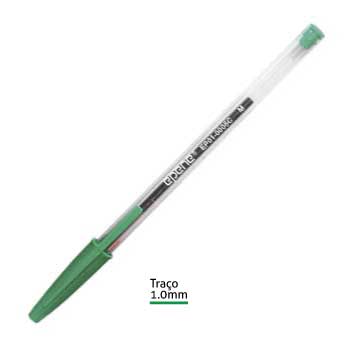 Esferográfica Epene EP01-0108 Ball Point Verde 1mm 1un