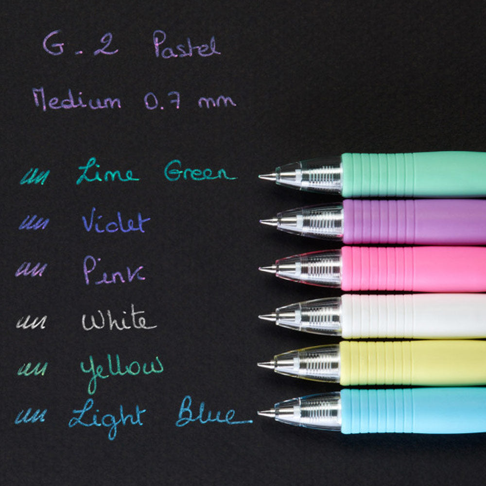 Esferográfica Gel Pilot G-2 Retrátil Azul Pastel 0,7mm 1un