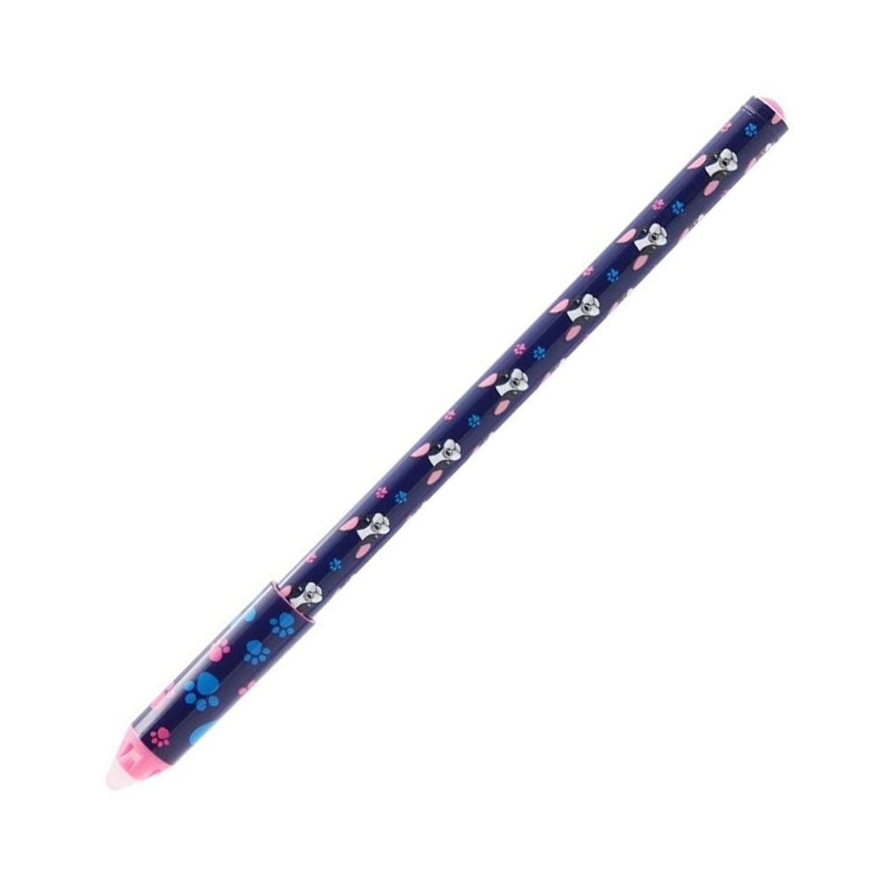 Esferográfica Gel Dogs Apagável Azul 0,7mm Corpo Sortido 1un