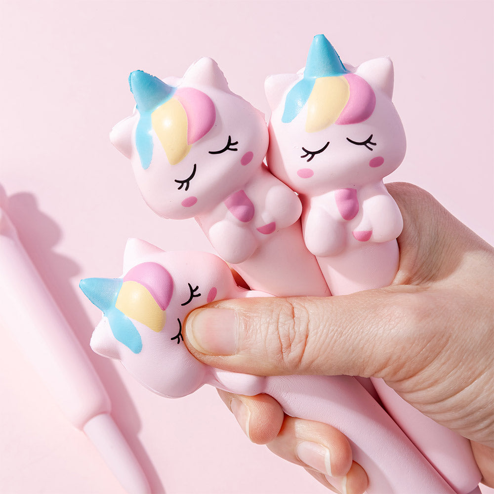 Esferográfica Gel Squishy Unicorn Azul 0,5mm 1un