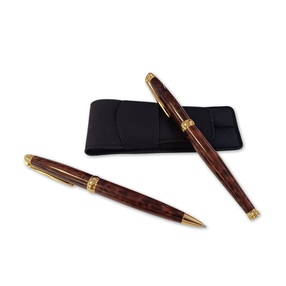 Canetas com Bolsa WE11BR Marmoreado 2un