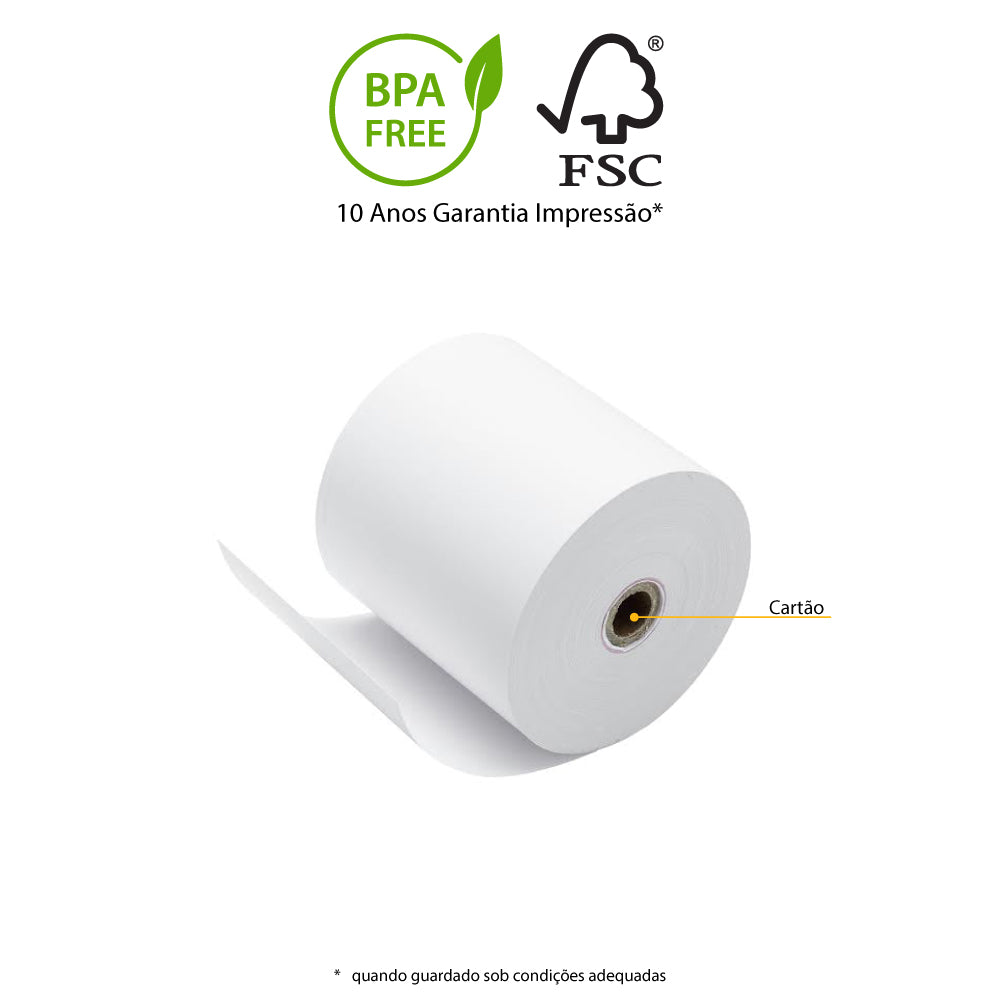 Rolo Papel Térmico (Inverso) 080x254x18mm 58g 1un
