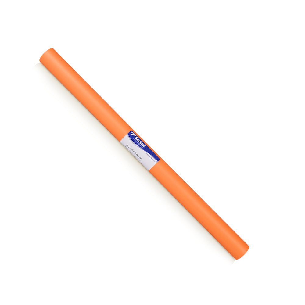 Forra Livros Autocolante 050cmx2m Laranja Matte Rolo 1un