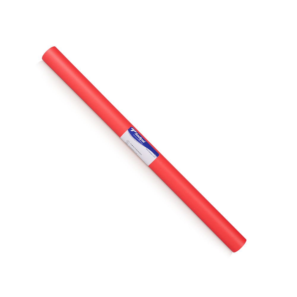 Forra Livros Autocolante 050cmx2m Vermelho Matte Rolo 1un