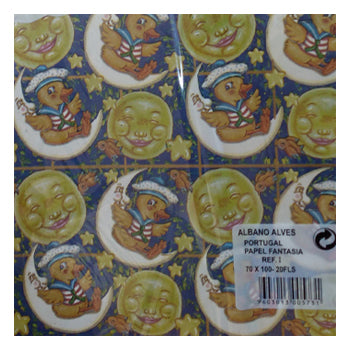 Papel Embrulho 70cmx1m Infantil 20 Folhas