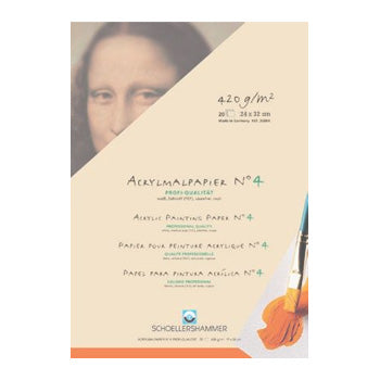 Bloco Papel Pintura Acrilica 24x32cm 420gr 20Folhas