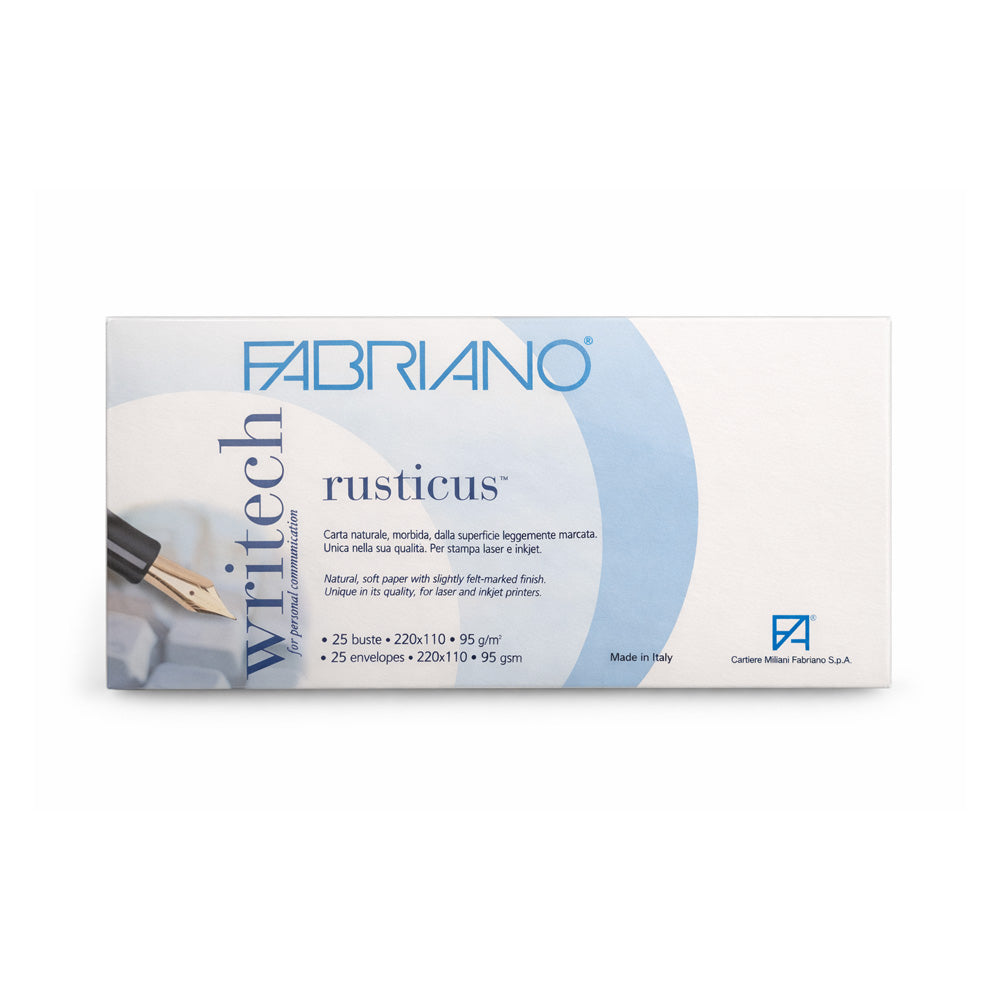 Envelopes 110x220mm DL Papel Natural 095g Branco Neve 25un