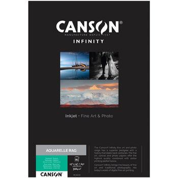 Papel A3 310g Canson Infinity Aquarelle Rag 100% 25Fls