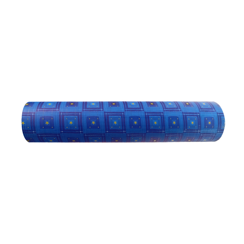 Papel Embrulho 62cmx200m Estrelas Azul Bobine 7Kg