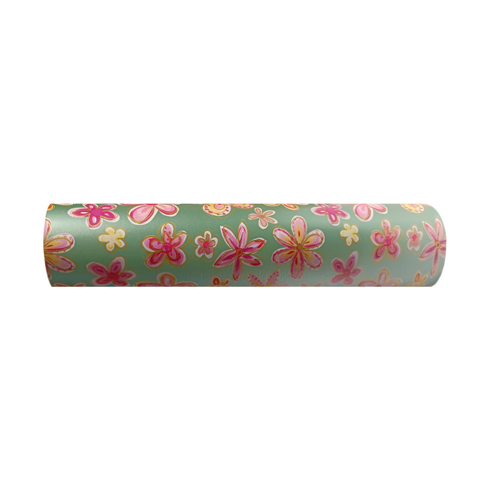Papel Embrulho 62cmx200m Flores Bobine 7Kg