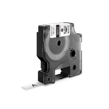 Fita Tubo Termo Retrátil 9mmx1,5m Preto/Branco Rhino