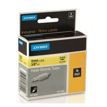 Fita Tubo Termo Retrátil 9mmx1,5m Preto/Amarelo Rhino