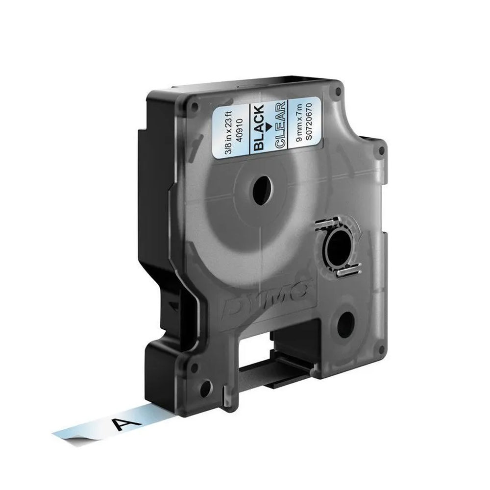 Fita 09mmx7m Preto/Transparente Vinil 40910