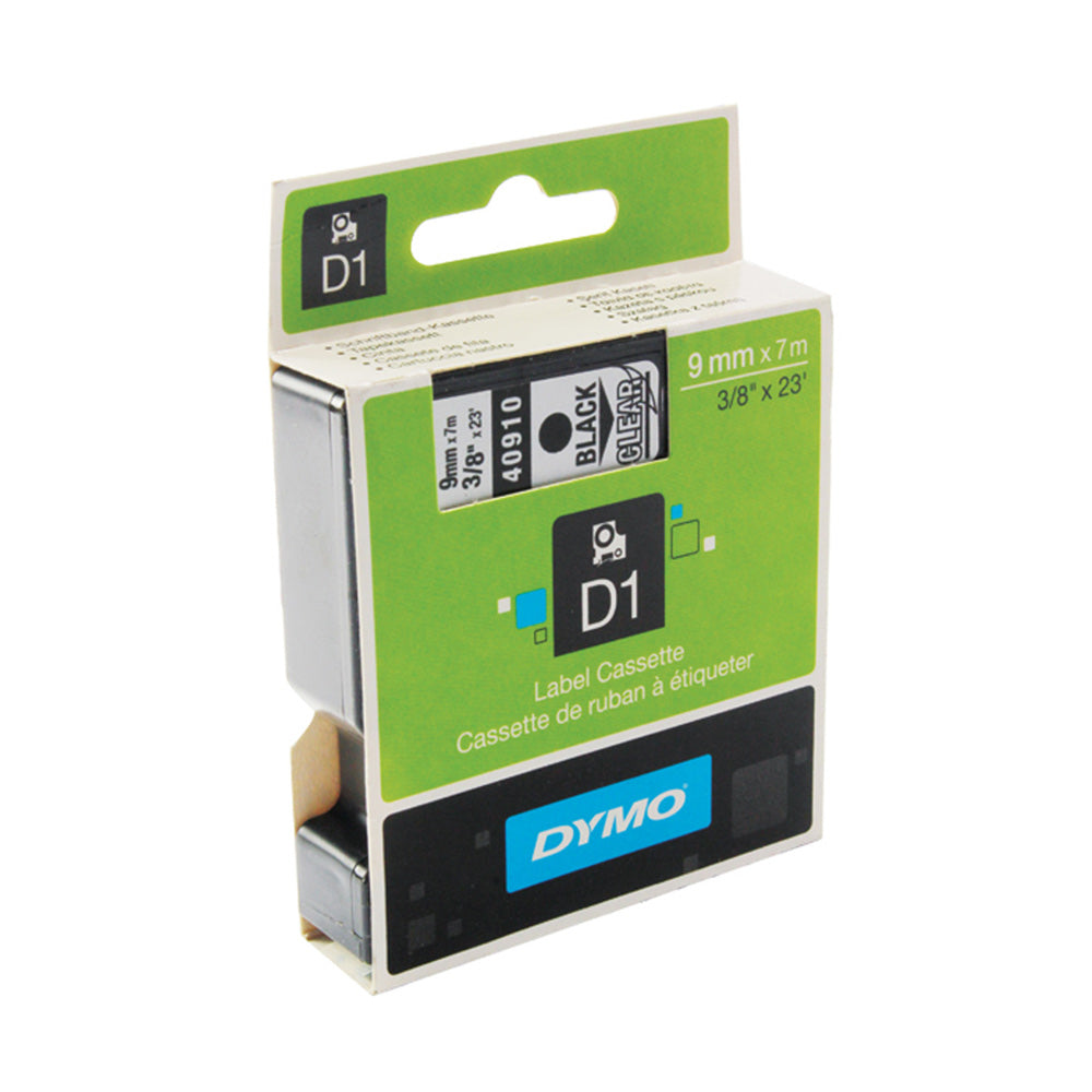 Fita 09mmx7m Preto/Transparente Vinil 40910