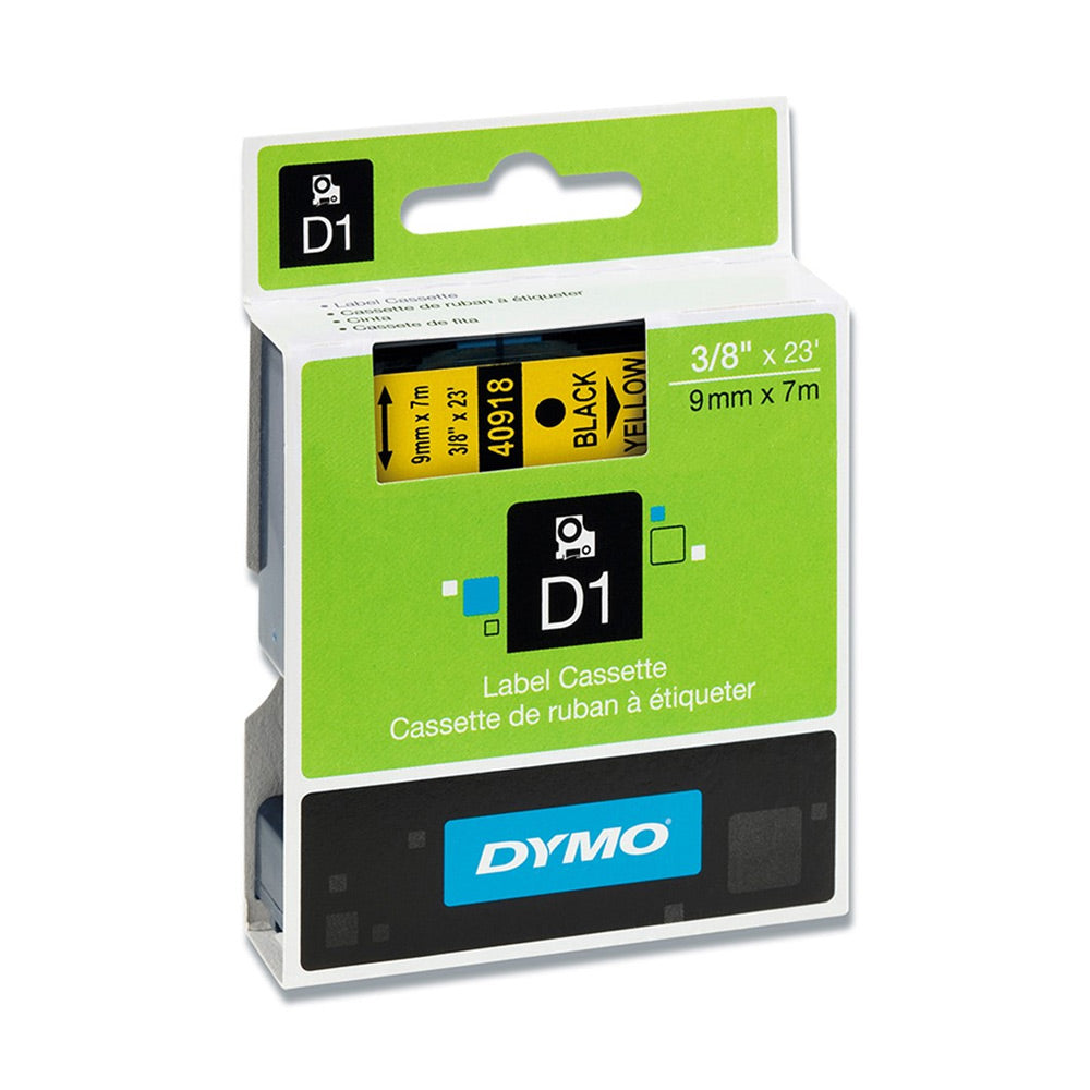 Fita 09mmx7m Preto/Amarelo Vinil 40918