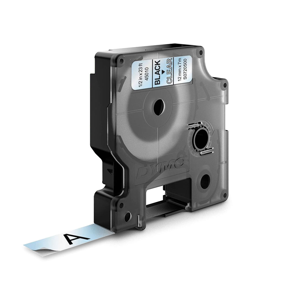 Fita 12mmx7m Preto/Transparente Vinil 45010