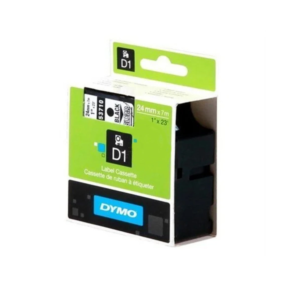 Fita 24mmx7m Preto/Transparente Poliéster 53710