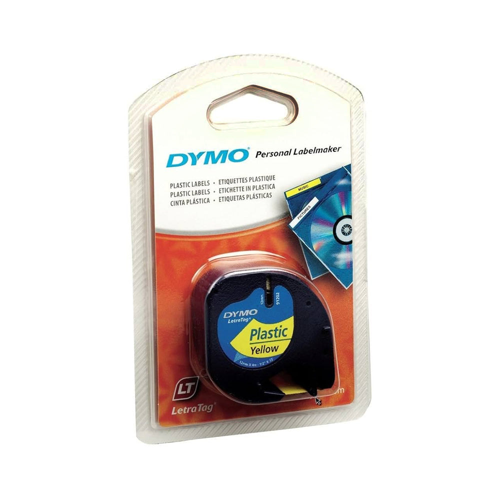 Fita 12mmx4m Preto/Amarelo Plástico 91202