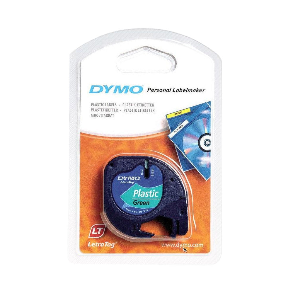 Fita 12mmx4m Preto/Verde Plástico 91204