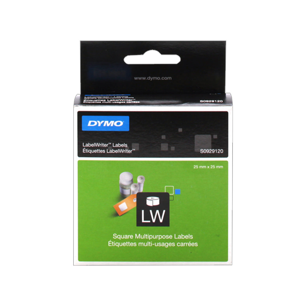 Etiquetas 25mmx25mm Quadrada Removível  Dymo 1 Rolo