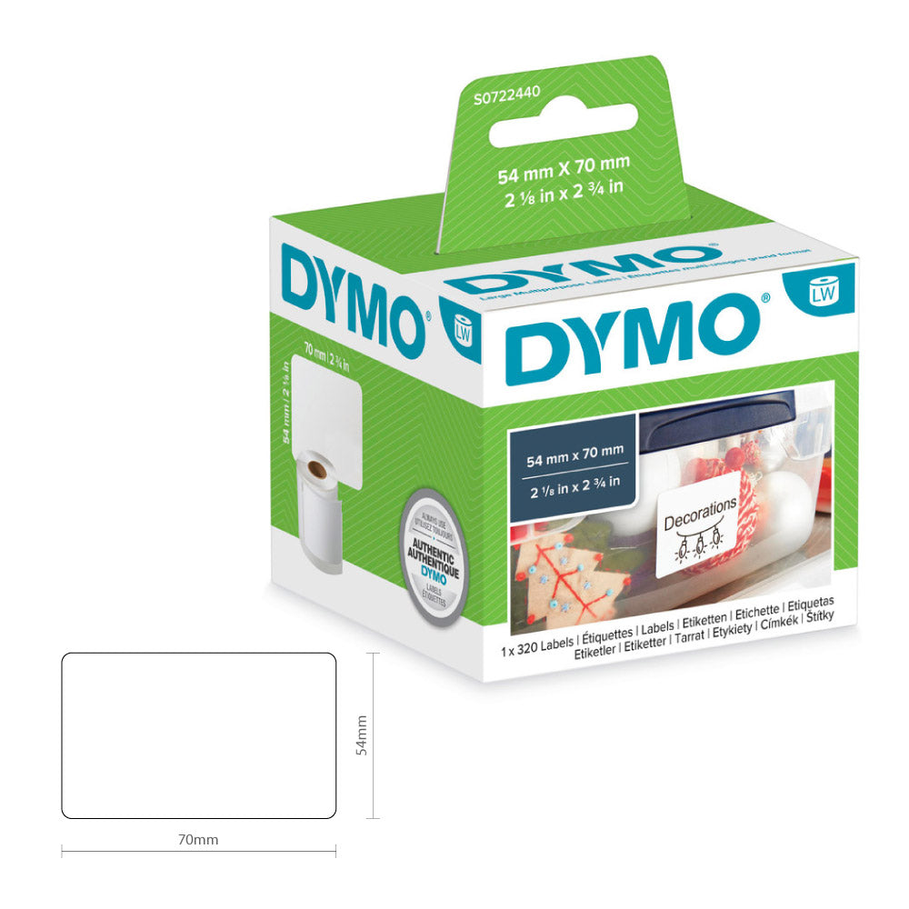 Etiquetas 70mmx54mm Branco 1 Rolo