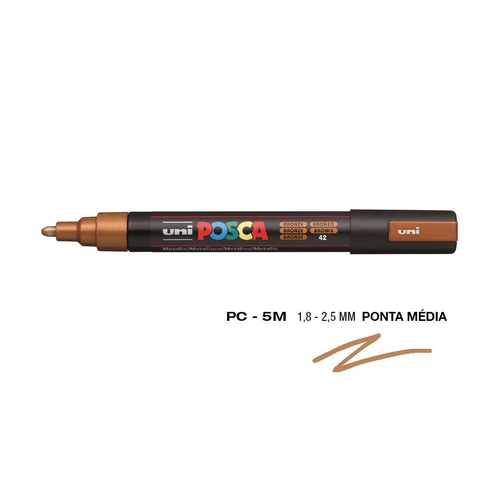 Marcador Uniball Posca PC-5M 1,8mm Bronze (42) 1un
