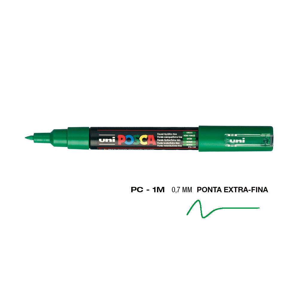 Marcador Uniball Posca PC-1M 0,7mm Verde (6) 1un