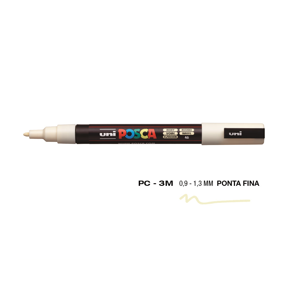Marcador Uniball Posca PC-3M 0,9mm Marfim (46) 1un