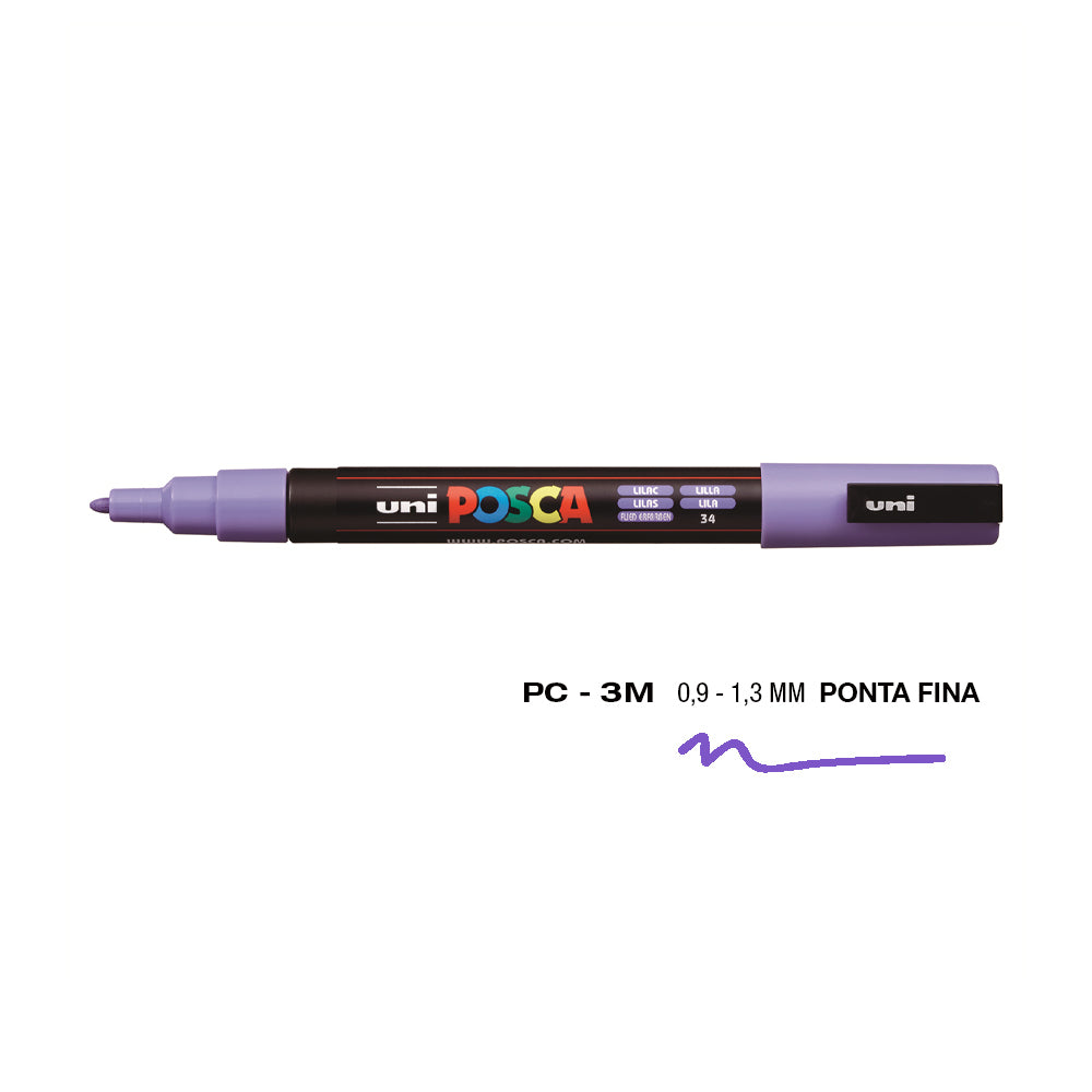 Marcador Uniball Posca PC-3M 0,9mm Lilás (34) 1un
