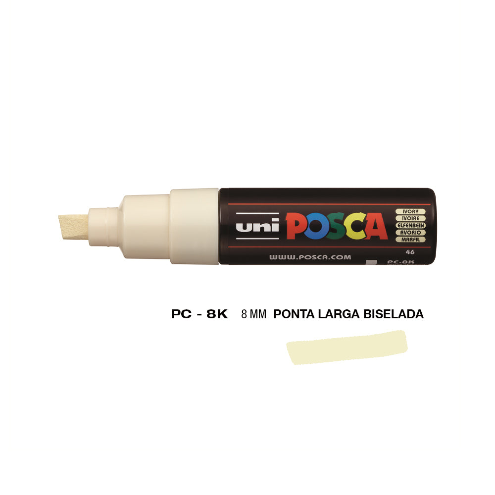 Marcador Uniball Posca PC-8K 8mm Marfim (46) 1un