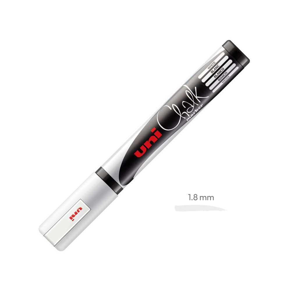 Marcador Giz UNI PWE-5M 1,8-2,5mm Branco 1un